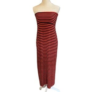 Yala Striped Strapless Long Midi / Maxi Dress - S